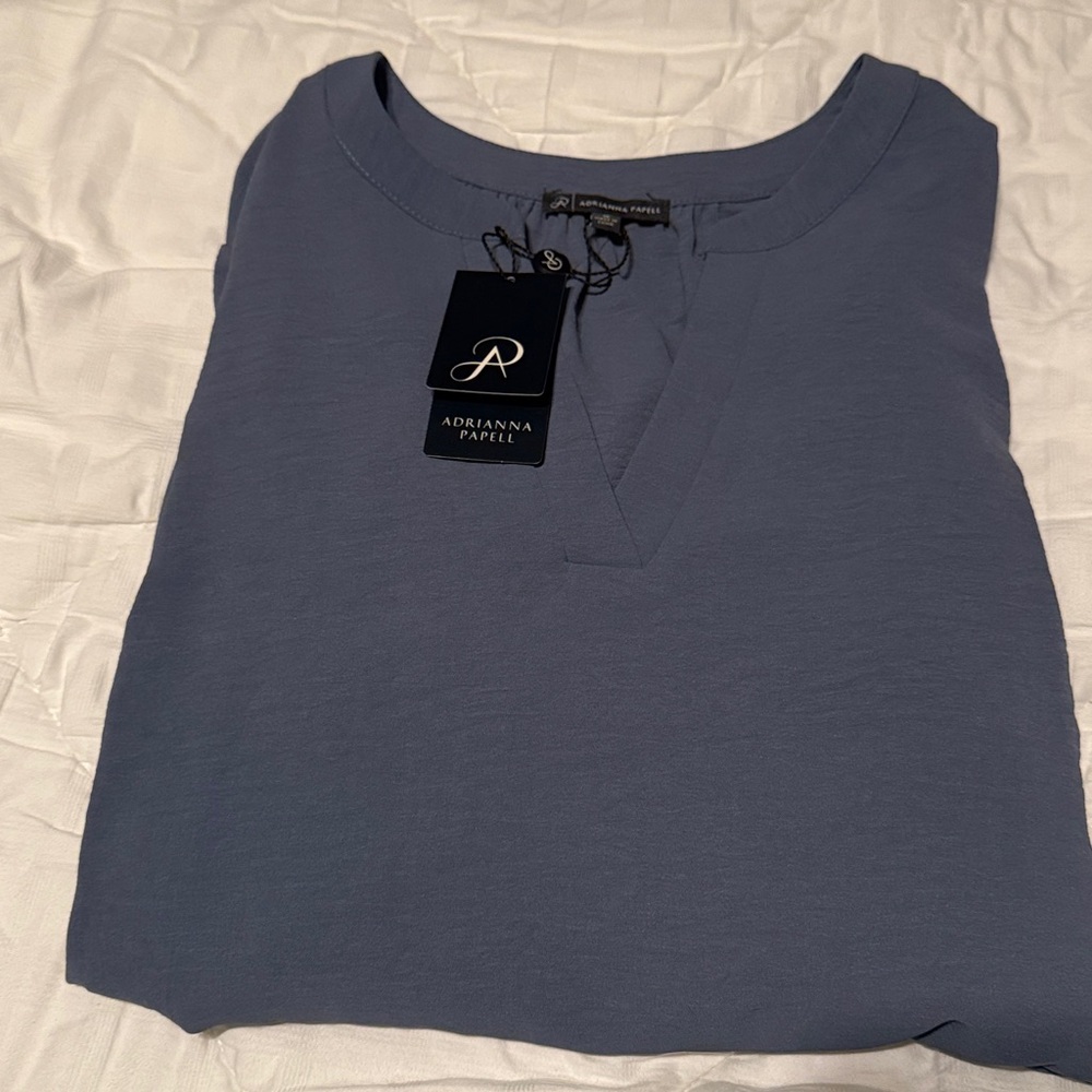 Adrianna Papell Slate Blue Top